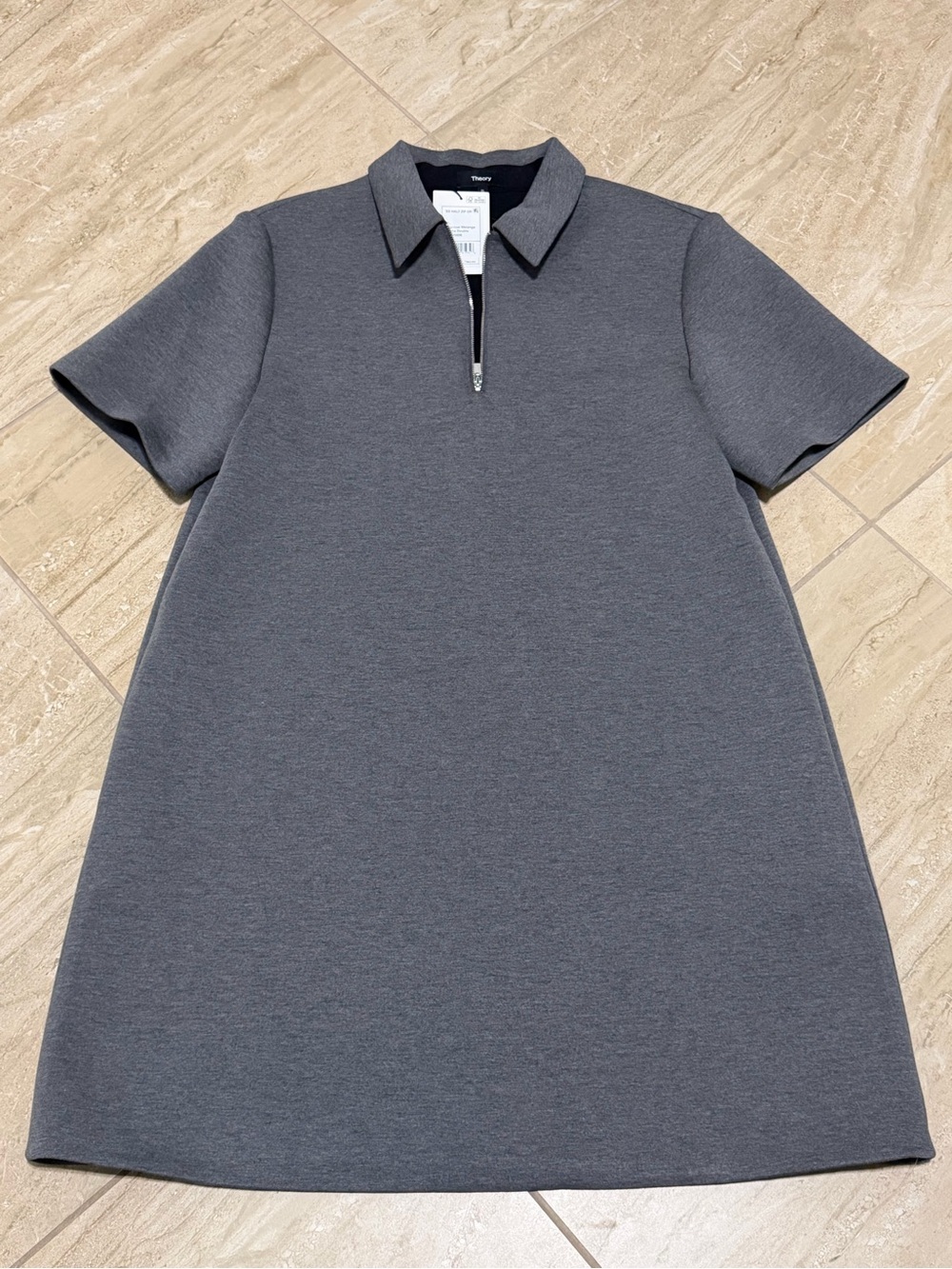 Theory half zip scuba dress xl NWT